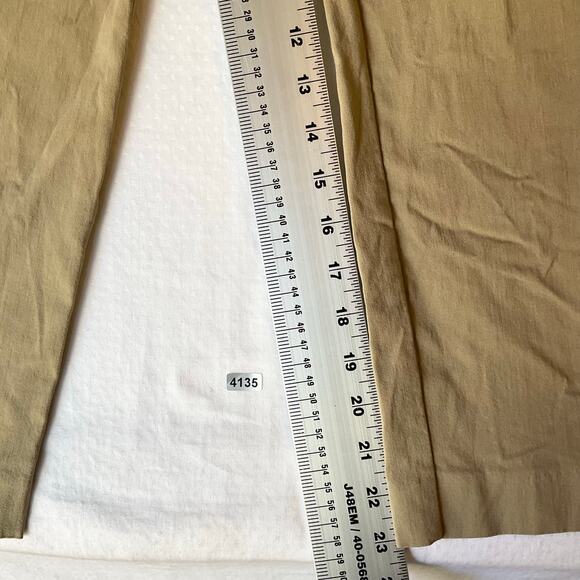 Andrea Jovine Women Khaki Jeggings size 10P Natural Tan Mid Rise Stretch Slim - Picture 4 of 10